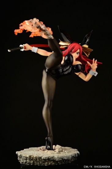 Fairy Tail Socha 1/6 Erza Scarlet High Kick Black Bunny Ver. 37 - Kliknutím na obrázek zavřete