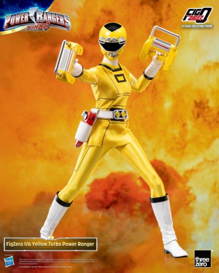 Power Rangers Turbo FigZero Akční figurka 1/6 Yellow Turbo Power - Kliknutím na obrázek zavřete