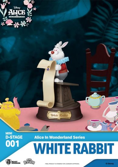 Alice in Wonderland Mini Diorama Stage PVC Socha Glasses White - Kliknutím na obrázek zavřete