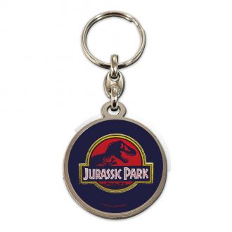 Jurassic Park kovový přívěšek na klíče Movie Logo 7 cm