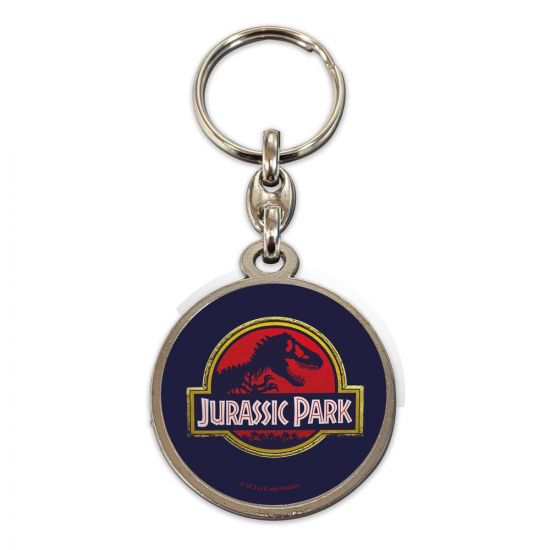 Jurassic Park kovový přívěšek na klíče Movie Logo 7 cm - Kliknutím na obrázek zavřete