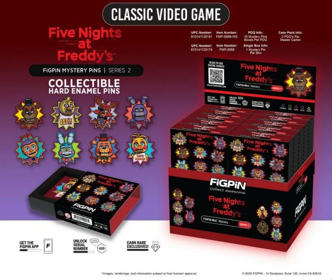 Five Nights at Freddy's: Classic Video Game Blind Box Enamel Pin - Kliknutím na obrázek zavřete