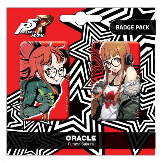 Persona 5 Royal sada odznaků 2-Pack Oracle / Futaba Sakura - Kliknutím na obrázek zavřete