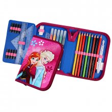 Frozen 30-Piece Pencil Case with content Anna & Elsa II