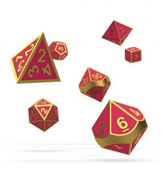 Oakie Doakie Dice RPG Set Metal Glow in the Dark - Golden Prince