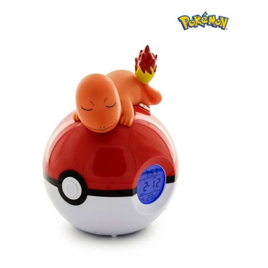 Pokémon Budík Pokeball with Light Charmander 18 cm - Kliknutím na obrázek zavřete