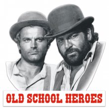 Bud Spencer & Terence Hill 3D kovová tabulka Old School Heroes 4