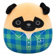 Squishmallows Plyšák Brown Pug in Green and Blue Flannel S