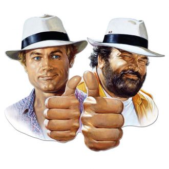 Bud Spencer & Terence Hill 3D kovová tabulka Hill + Spencer 45 x