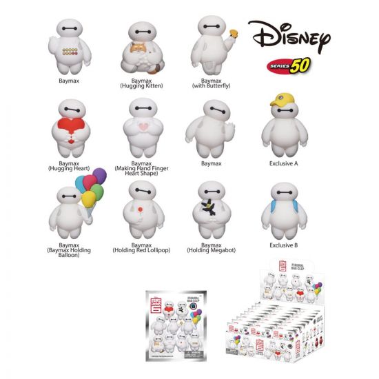 Disney PVC Bag Clips Baymax Series 1 Display (24) - Kliknutím na obrázek zavřete