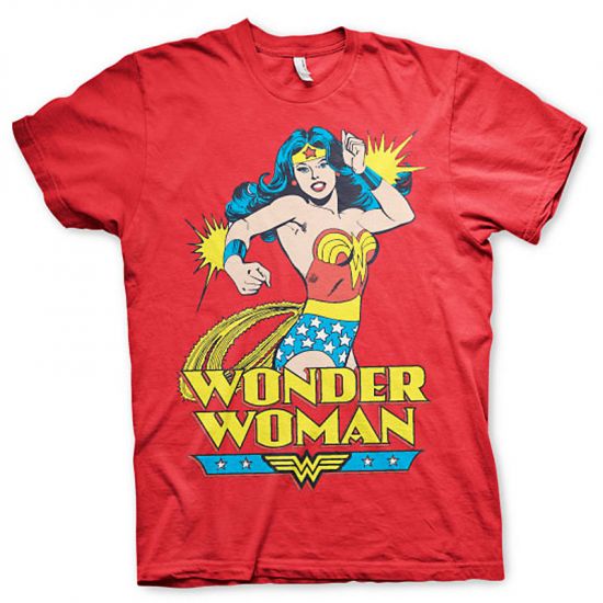 Pánské tričko Wonder Woman červené DC Comics - Kliknutím na obrázek zavřete