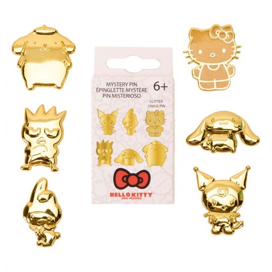 Hello Kitty by Loungefly Enamel Pins 50th Anniversary Gold Blind - Kliknutím na obrázek zavřete