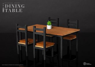 Diorama Props Series Dining Table Set