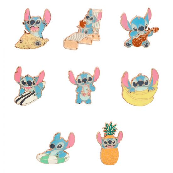 Lilo & Stitch POP! Enamel Pins Stitch Summer 4 cm prodej v sadě - Kliknutím na obrázek zavřete