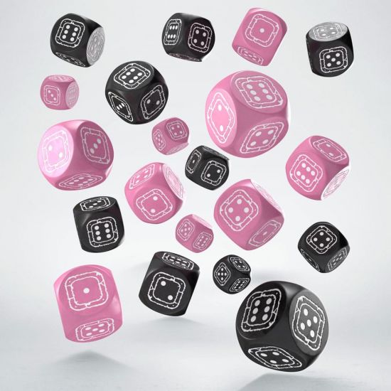 Fortress Compact D6 Dice Set Black&Pink (20) - Kliknutím na obrázek zavřete