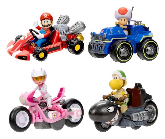 The Super Mario Bros. Movie mini figurky with Karts 6 cm Assortm - Kliknutím na obrázek zavřete