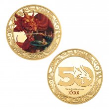 Dungeons & Dragons sběratelská mince 50th Anniversary with Colou