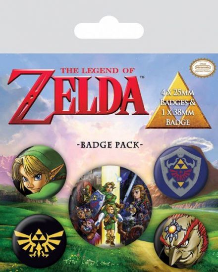 The Legend of Zelda sada odznaků 5-Pack Link - Kliknutím na obrázek zavřete