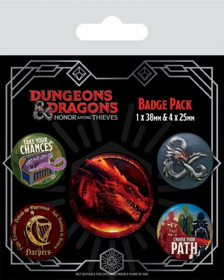 Dungeons & Dragons Pin-Back Buttons 5-Pack Movie - Kliknutím na obrázek zavřete