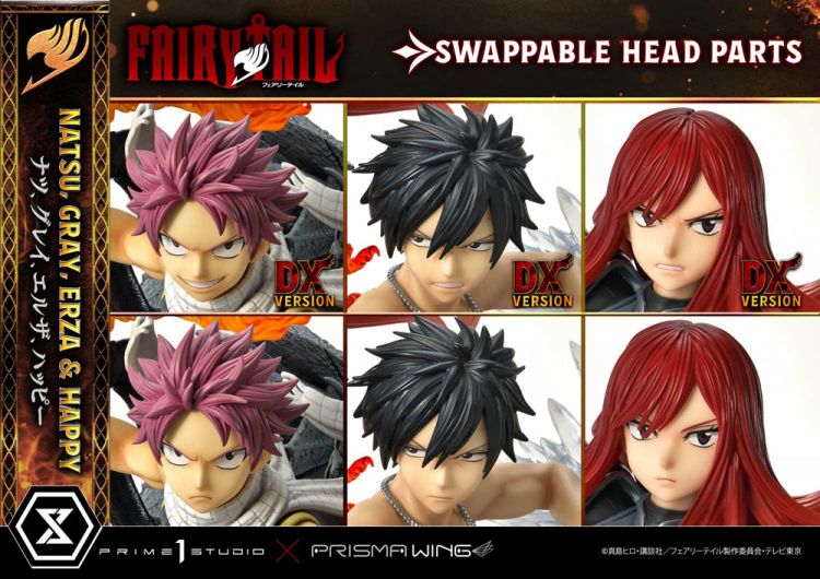 Fairy Tail PVC Socha 1/7 Natsu, Gray, Erza, Happy Deluxe Bonus - Kliknutím na obrázek zavřete