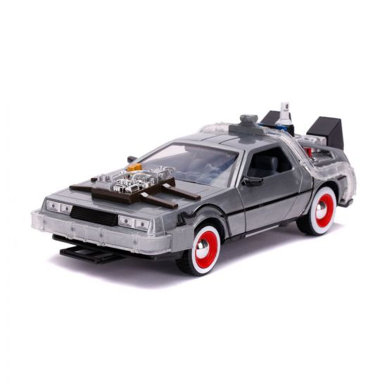 Back to the Future III Hollywood Rides kovový model 1/24 DeLore - Kliknutím na obrázek zavřete