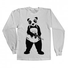 Suicide Squad Panda Long Sleeve T-Shirt (White)