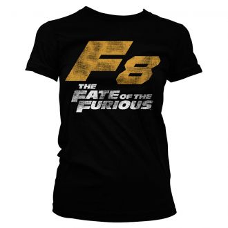 The Fate Of the Furious Dámské tričko F8 Distressed Logo Černé