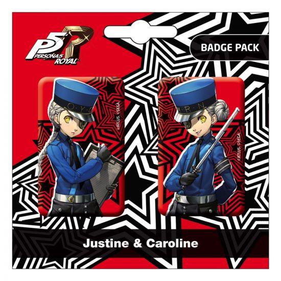 Persona 5 Royal sada odznaků 2-Pack Justine & Caroline - Kliknutím na obrázek zavřete