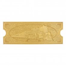 Polar Express Replica Train Ticket 24k Gold Plated Limited Editi