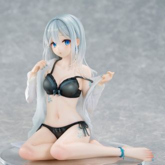 Original Character PVC Socha 1/7 Silver-Haired Girl Sky Blue Mo