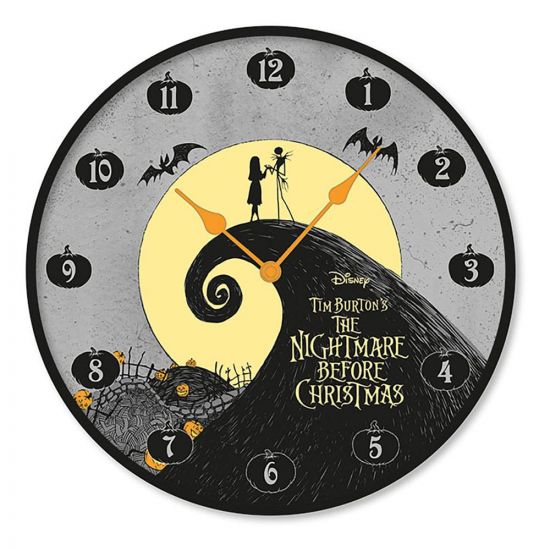 Nightmare Before Christmas Wall Clock Jack & Sally - Kliknutím na obrázek zavřete