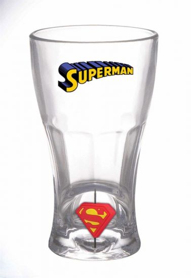 DC Comics Glass Superman Rotating 3D Logo - Kliknutím na obrázek zavřete