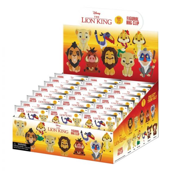 Disney Charm 3D PVC Bag Clips Display Lion King (24) - Kliknutím na obrázek zavřete