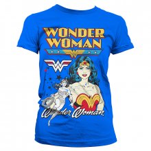 Wonder Woman ladies t-shirt Posing blue light