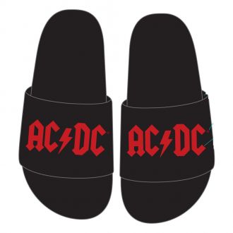 AC/DC Papuče Logo Size L