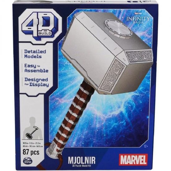 Marvel: 4D Build - Thor Mjolnir Hammer 3D Puzzle - Kliknutím na obrázek zavřete