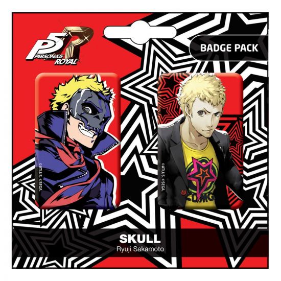 Persona 5 Royal sada odznaků 2-Pack Skull / Ryui Sakamoto - Kliknutím na obrázek zavřete