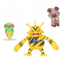 Pokémon Battle Figure Set Figure 2-Pack Caterpie, Rockruff, Elec