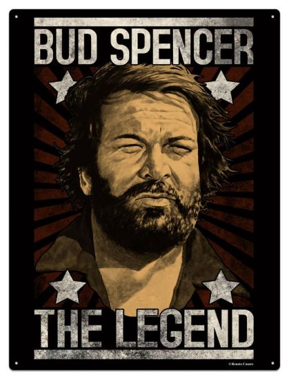 Bud Spencer kovová tabulka The Legend 20 x 30 cm - Kliknutím na obrázek zavřete