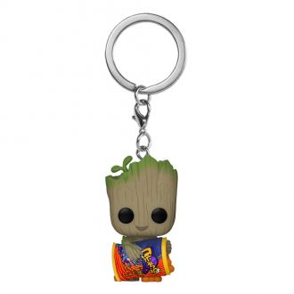 I Am Groot POP! Vinyl přívěsky na klíče 4 cm Groot w/ Cheese Puf