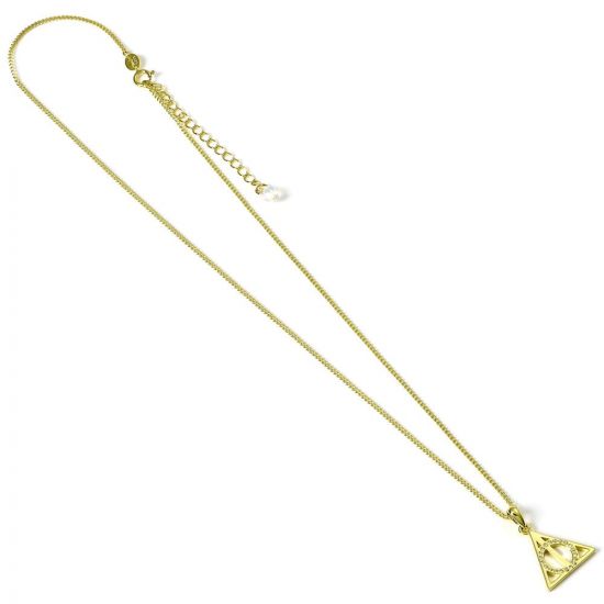 Harry Potter náhrdelník Deathly Hallows (Gold plated) - Kliknutím na obrázek zavřete