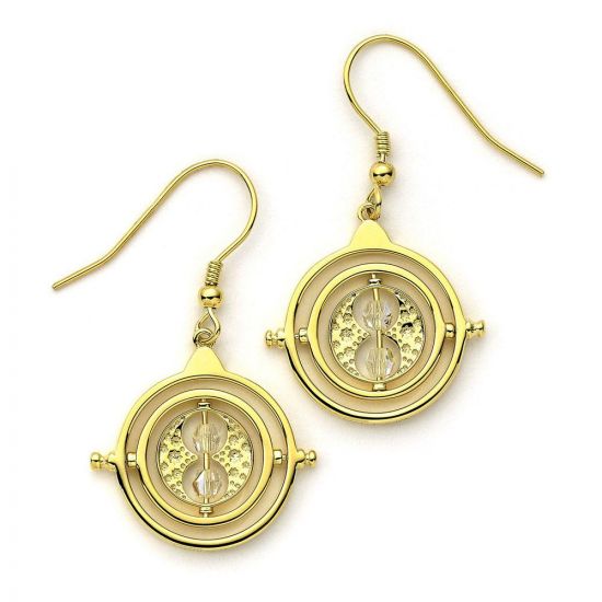 Harry Potter Drop Naušnice Time Turner (gold plated) - Kliknutím na obrázek zavřete