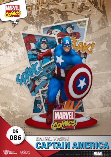 Marvel Comics D-Stage PVC Diorama Captain America 16 cm - Kliknutím na obrázek zavřete