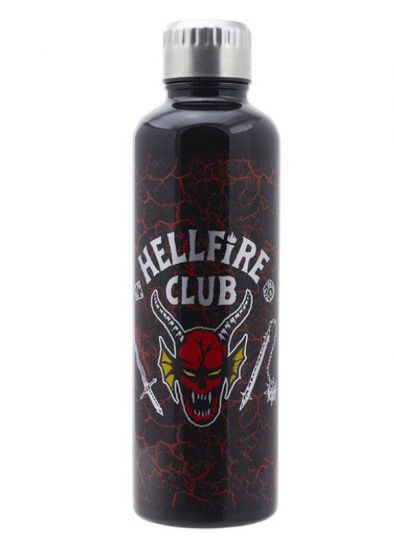 Stranger Things: Hellfire Club Metal Water Bottle - Kliknutím na obrázek zavřete