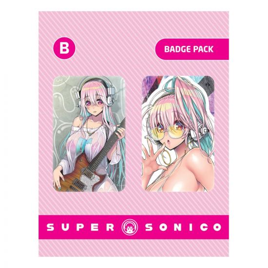 Super Sonico sada odznaků 2-Pack Set B - Kliknutím na obrázek zavřete