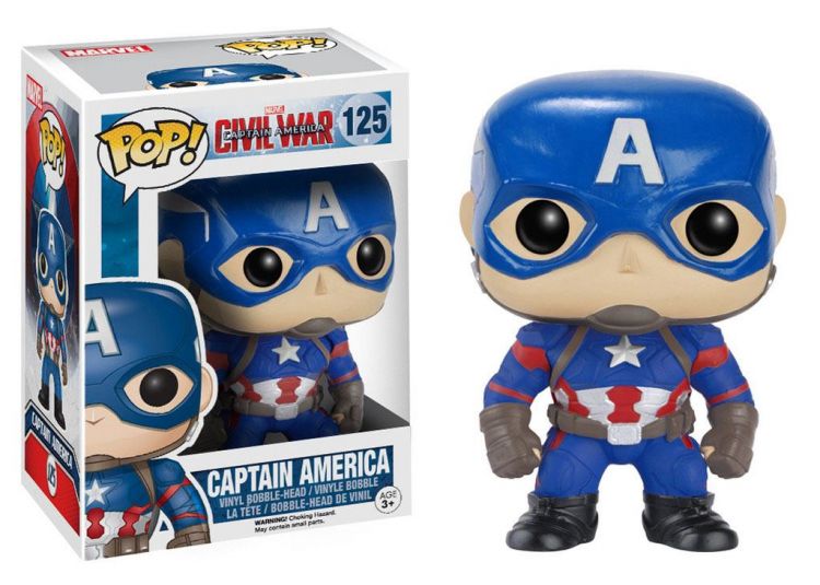 Captain America Civil War POP! Vinyl Bobble-Head Captain America - Kliknutím na obrázek zavřete