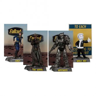 Fallout Movie Maniacs PVC Socha 4-Pack Lucy, Maximus, The Ghoul