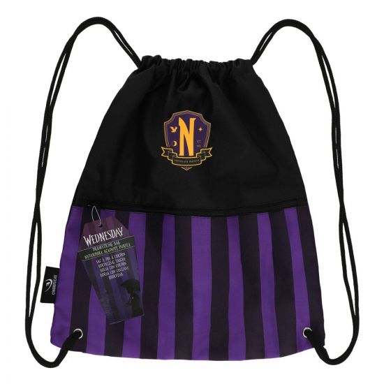 Wednesday Drawstring Bag Nevermore Academy Purple - Kliknutím na obrázek zavřete