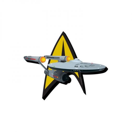 Star Trek: Ship & Logo Funky Chunky Magnet - Kliknutím na obrázek zavřete