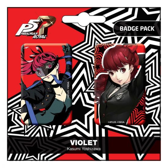 Persona 5 Royal sada odznaků 2-Pack Violet / Kasumi Yoshizawa - Kliknutím na obrázek zavřete